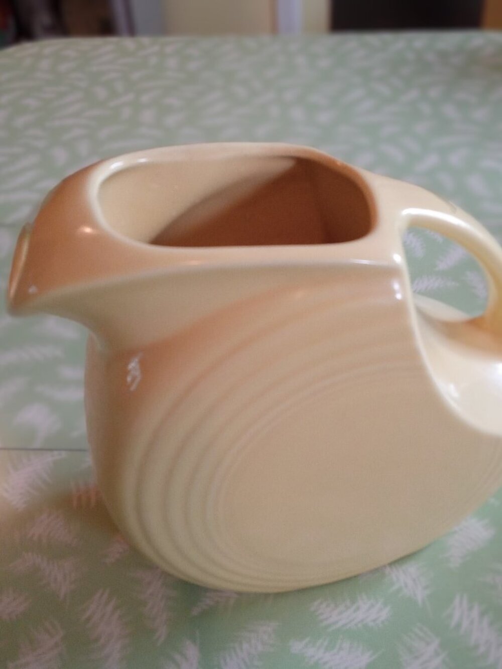Vintage clear yellow Fiesta water pitcher Fiestaware